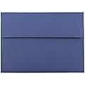 JAM Paper® Booklet Invitation Envelopes, A7, Gummed Seal, Presidential Blue, Pack Of 25