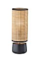 Adesso® Sheffield Table Lantern, 16"H, Rattan Shade/Black Base 1 thumbnail image