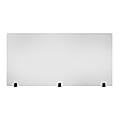 LUX Reclaim Acrylic Freestanding Sneeze Guard Desk Divider, 60" x 30", Frosted