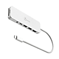 j5create Eco-Friendly USB-C Multi-Port Hub With Power Delivery, 6-3/4”, White, JCD373EW