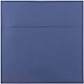 JAM Paper® Color Square Invitation Envelopes, 8 1/2" x 8 1/2", Gummed Seal, Presidential Blue, Pack Of 25