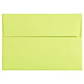 JAM Paper® Booklet Envelopes, #4 Bar (A1), Gummed Seal, Lime Green, Pack Of 25 1 thumbnail image
