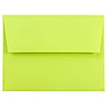 JAM Paper® Booklet Invitation Envelopes, A2, Gummed Seal, Ultra Lime, Pack Of 25 1 thumbnail image