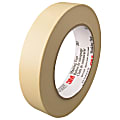 3M™ 203 Masking Tape, 3" Core, 1" x 180', Natural, Pack Of 36