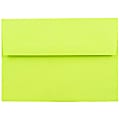 JAM Paper® Booklet Invitation Envelopes, A6, Gummed Seal, Lime Green, Pack Of 25