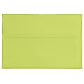 JAM Paper® Booklet Invitation Envelopes, A8, Gummed Seal, Lime Green, Pack Of 25