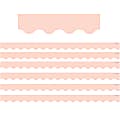 Teacher Created Resources Scalloped Border Trim, Blush Pink, 35' Per Pack, Set Of 6 Packs