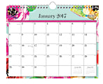 Blue Sky™ Academic Fashion Monthly Wall Calendar, 11" x 8 3/4", 50% Recycled, Delano, January to December 2017