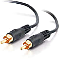 C2G 12ft Value Series Mono RCA Audio Cable - RCA Male - RCA Male - 12ft - Black 1 thumbnail image