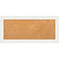 Amanti Art Cork Bulletin Board, 33" x 15", Natural, Vanity White Polystyrene Frame 1 thumbnail image
