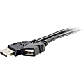 C2G 2m USB Extension Cable - USB 2.0 A to USB - M/F - Type A Male USB - Type A Female USB - 6ft - Black 1 thumbnail image