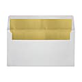 LUX Photo Greeting Foil-Lined Invitation Envelopes, A7, Peel & Stick Closure, White/Gold, Pack Of 500 1 thumbnail image