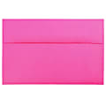 JAM Paper® Booklet Invitation Envelopes, A10, Gummed Seal, Ultra Fuchsia, Pack Of 25