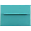 JAM Paper® Booklet Envelopes, #4 Bar (A1), Gummed Seal, 30% Recycled, Sea Blue, Pack Of 25 1 thumbnail image