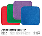 Flagship Carpets Jumbo Seating Squares, 16" x 16", Multicolor, Set Of 12