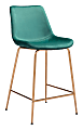 Zuo Modern Tony Counter Chair, Green/Gold