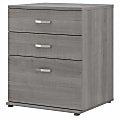 Bush® Business Furniture Universal Floor Storage Cabinet With Drawers, Platinum Gray, Standard Delivery 1 thumbnail image