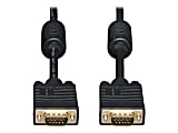Eaton Tripp Lite Series VGA High-Resolution RGB Coaxial Cable (HD15 M/M), 40 ft. (12.19 m) - VGA cable - HD-15 (VGA) (M) to HD-15 (VGA) (M) - 40 ft - molded, thumbscrews - black 1 thumbnail image