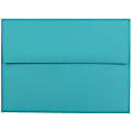 JAM Paper® Booklet Invitation Envelopes, A6, Gummed Seal, 30% Recycled, Sea Blue, Pack Of 25