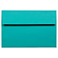 JAM Paper® Booklet Invitation Envelopes, A8, Gummed Seal, 30% Recycled, Sea Blue, Pack Of 25