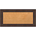 Amanti Art Cork Bulletin Board, 35" x 17", Natural, Wildwood Brown Wood Frame