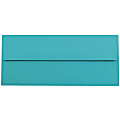 JAM PAPER #10 Business Colored Envelopes, 4 1/8 x 9 1/2, Sea Blue Recycled, 25/Pack