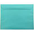 JAM Paper® Booklet Envelopes, 9" x 12", Gummed Seal, 30% Recycled, Sea Blue, Pack Of 25