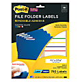 Post-it® Super Sticky File Folder Label - Removable Adhesive - 2/3"W x 3 7/16"L - Rectangle - Laser, 2100-G, Inkjet - Assorted - Paper - 30 / Sheet - 750 / Pack 1 thumbnail image