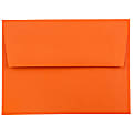 JAM Paper® Booklet Invitation Envelopes, A2, Gummed Seal, 30% Recycled, Orange, Pack Of 25 1 thumbnail image
