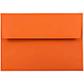 JAM Paper® Booklet Invitation Envelopes, A6, Gummed Seal, 30% Recycled, Orange, Pack Of 25