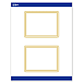 Avery® Print-To-The-Edge Postcards With Sure Feed® Technology, S00-DHK-PRMWC10, Rectangle Rounded Corners, 4-1/4" x 5-1/2", Matte White, Preprinted Multi-Lined Gold Border Design, Pack Of 20 1 thumbnail image