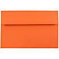 JAM Paper® Booklet Invitation Envelopes, A8, Gummed Seal, 30% Recycled, Orange, Pack Of 25