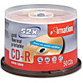 Imation™ Thermal Printable CD-R Disc Spindle, Gold, Pack Of 50 1 thumbnail image