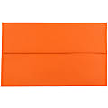 JAM Paper® Booklet Invitation Envelopes, A10, Gummed Seal, 30% Recycled, Orange, Pack Of 25 1 thumbnail image