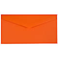 JAM Paper® Booklet Envelopes, #7 3/4 Monarch, Gummed Seal, 30% Recycled, Orange, Pack Of 25 1 thumbnail image