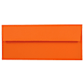 JAM PAPER #10 Business Colored Envelopes, 4 1/8" x 9 1/2", Orange, 25/Pack 1 thumbnail image