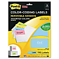 Post-it® Super Sticky Removable Color-Coding Labels, 2700-W, 2" x 4", Assorted Colors, Pack Of 150 1 thumbnail image