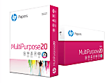 HP Multi-Use Print & Copy Paper, Ultra White, Letter (8.5" x 11"), 5000 Sheets Per Case, 20 Lb, 96 Brightness