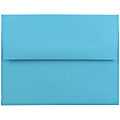 JAM Paper® Booklet Invitation Envelopes, A2, Gummed Seal, 30% Recycled, Dark Blue, Pack Of 25