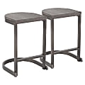 LumiSource Industrial Demi Counter Stools, Antique/Espresso, Set Of 2 Stools 1 thumbnail image
