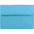 JAM Paper® Booklet Invitation Envelopes, A7, Gummed Seal, 30% Recycled, Blue, Pack Of 25