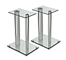 Mount-It! MI-28S Premium Speaker Stands, 18-1/4”H x 11-3/4”W x 9-3/4”D, Silver, Set Of 2 Stands 1 thumbnail image