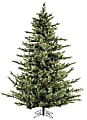 Fraser Hill Farm 7 1/2' Foxtail Pine Artificial Christmas Tree With Multi-Color LED String Lighting And Stand, Green/Black