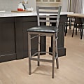 Flash Furniture Ladder-Back Restaurant Bar Stool, Black 1 thumbnail image