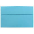 JAM Paper® Booklet Invitation Envelopes, A10, Gummed Seal, 30% Recycled, Blue, Pack Of 25