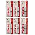 VELCRO® Brand STICKY BACK® Fasteners, Square, 0.88", White, 12 Fasteners Per Pack, Set Of 6 Packs 1 thumbnail image