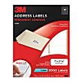 3M™ White Laser Address Labels, 3100-B, 1" x 2 5/8", Pack Of 3,000 1 thumbnail image