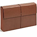 Smead® Leather-Like Partition Wallets, 5 1/4" Expansion, Legal Size, Redrope, Box Of 10 Wallets