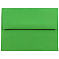 JAM Paper® Booklet Invitation Envelopes, A2, Gummed Seal, 30% Recycled, Green, Pack Of 25