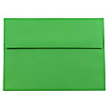 JAM Paper® Booklet Invitation Envelopes, A8, Gummed Seal, 30% Recycled, Green, Pack Of 25
